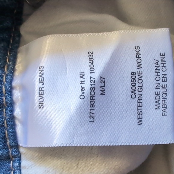 Silver jeans Over It All Loose Fit Overalls Distressed women's Size Medium - Picture 11 of 11